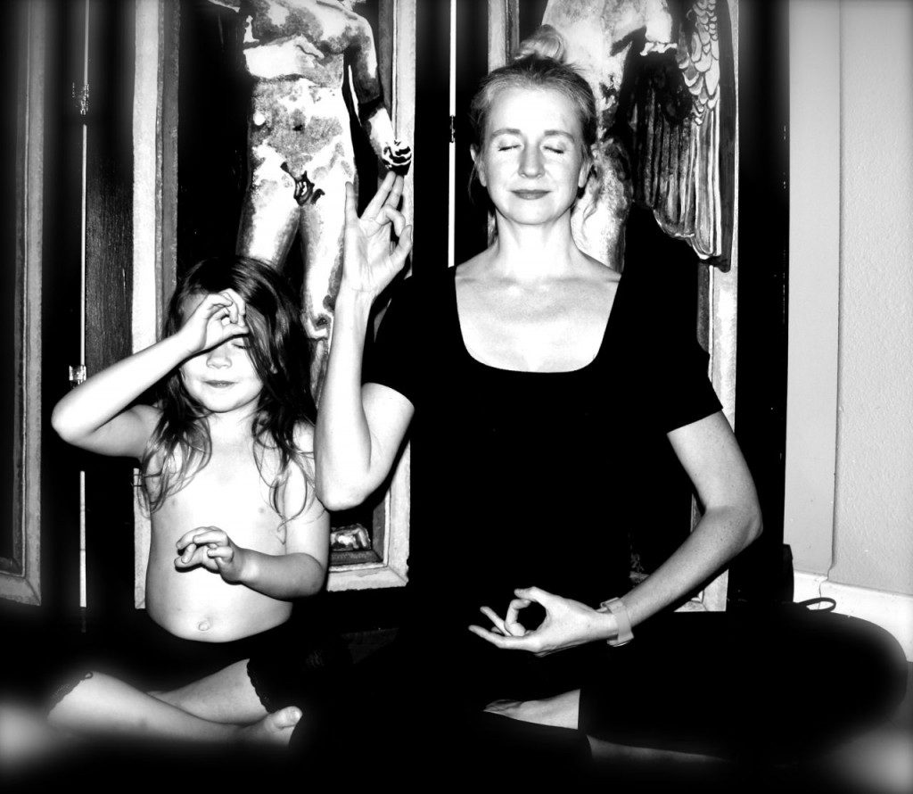 Pip and Mom demonstrating our Zen Vibe, 2011.